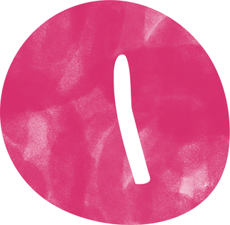 Number 1 Pink alphabet abcd doodle education school