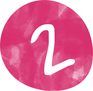 Number 2 Pink alphabet abcd doodle education school